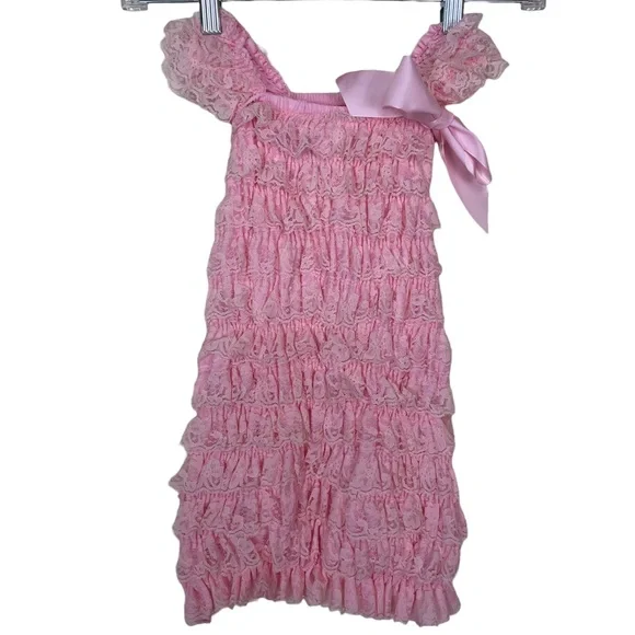 Vintage | Dresses | Vintage Lace Ruffled Bow Busy Baby